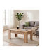 Rectangular Central Coffee Table Alicante Wooden with Drawers Natural Canella Oak M100xW50xH47cm