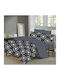 Marwa 26004 Super-Double Bed Sheets Set with Rubber Hugger 160x200+30cm Gray (4 Pieces)