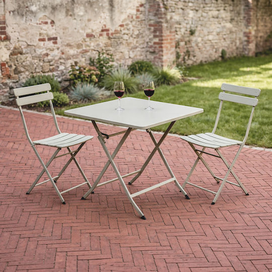 Set Sala De Mese Pentru Spații Exterioare Mici Riviera 3 Piese Verde