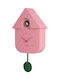 Fisura Cuckoo Wall Clock Plastic With Pendulum Pink