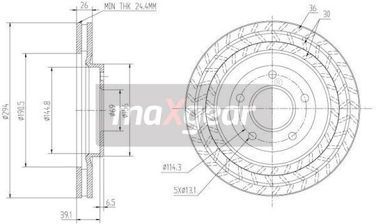 Vorderseite Bremsscheibe Jeep Compass Patriot 06 Dodge Antioxidative Beschichtung