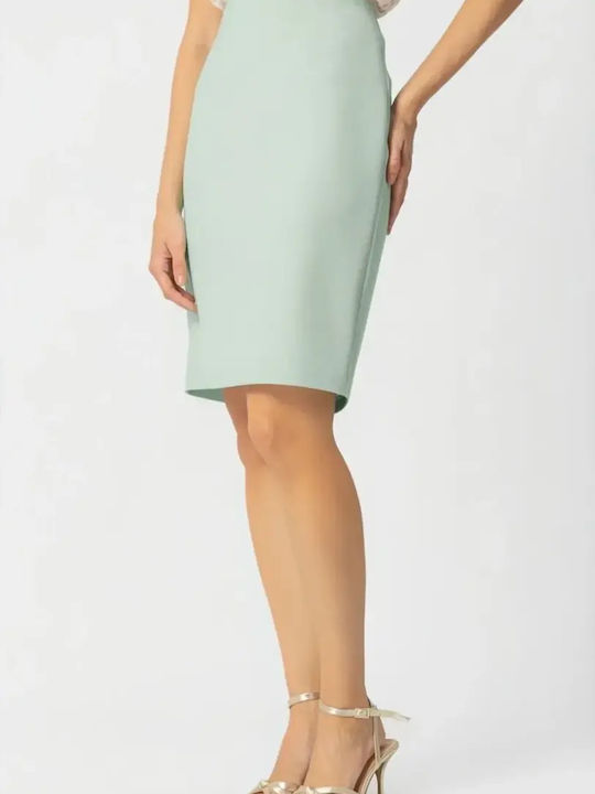 Pencil High Waist Midi Green Skirt