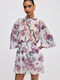 Mini Φούστα Floral Λευκή