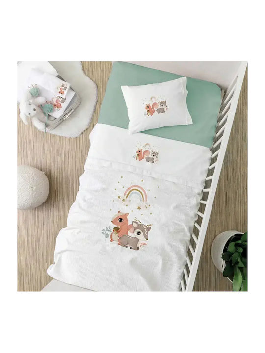 Borea Cot Waffle Blanket Green 110x140cm