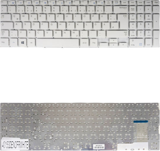 German Laptop Keyboard Samsung 370r5e 370r5e-a01 370r5e-s01 Np370r5e Np370r5v Np510r5e 450r5e 450r5v 510r5e Ba59-03621a Sg-58700-xua De Without Frame White Kod.40153denofrwhite