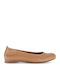 Damen Ballerinas Aus Leder In Braune Farbe