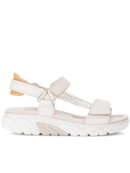Gabor Leder Flache Damen Sandalen Beigen