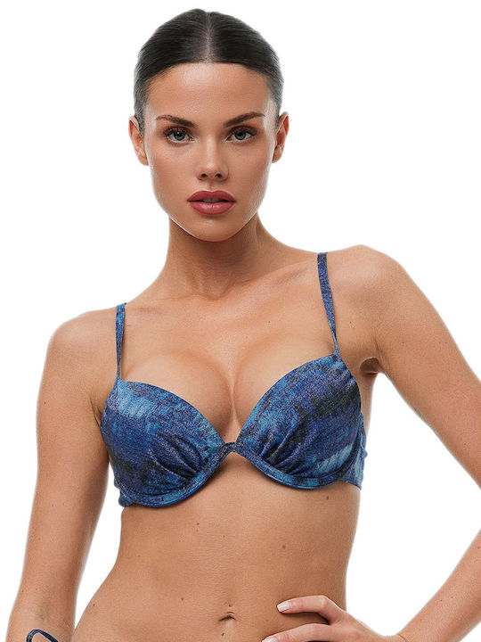 Bikini Bra C Cup With Padding Ocean Blue