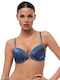 Bikini Bra C Cup With Padding Ocean Blue