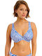 Fiji Falls Bikini Top With Padding Blue