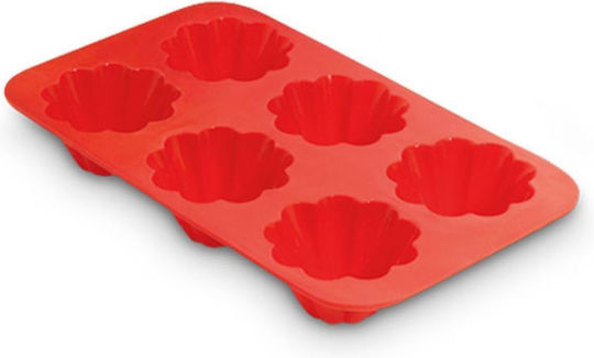 Guardini Juliette Φόρμα Σιλικόνης 6 Briochettes 17x29cm Made In Italy
