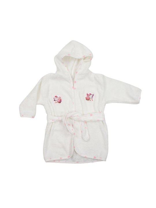 Papillon Kids Παιδικό Μπουρνούζι Λευκό με Κουκούλα
