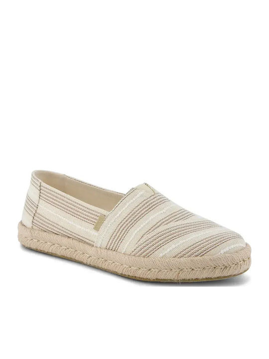 Fabric Women's Espadrilles in Beige Colour