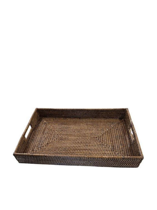 Andrea House Decorative Rattan Rectangular Tray 56x36x7cm