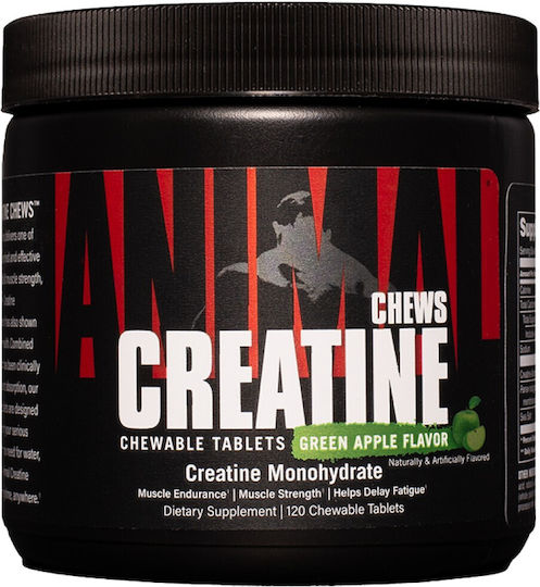 Animal (Animalpak) Creatine Chews Монохидратен Креатин с Вкус Лимон 120 Дъвчащи Таблетки