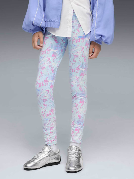 Kinderleggings Sport Lang Blau Blau