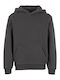 Fleece Kinder-Sweatshirt mit Kapuze Grau