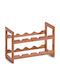 Tabletop Wooden Wine Rack for 8 Brown Bottles 47x22x32cm