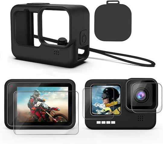 Case Glass Protector Set Gopro Hero 9 10 11 12 Black Black