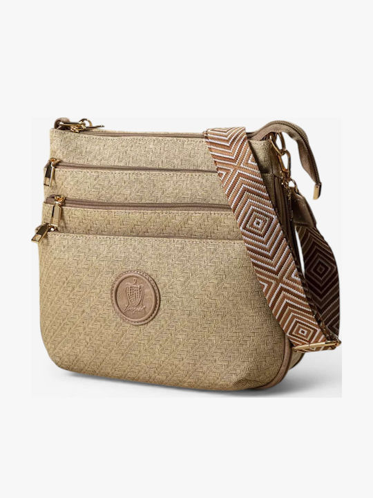 Fragola Γυναικεία Τσάντα Ώμου Light Beige Straw