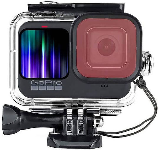Филтър За Подводно Снимане Gopro Hero 9 10 11 12 13 Black Водоустойчив Калъф 46.5 X 46.5мм Червен