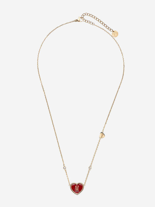 Alviero Martini 1a Classe Halskette Gouri mit Herz-Design aus Vergoldetem Stahl Rote