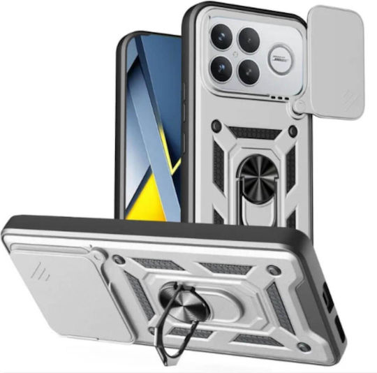 Bodycell Slide Cover Back Cover Silicone / Plastic Silver (Poco F8 Ultra)