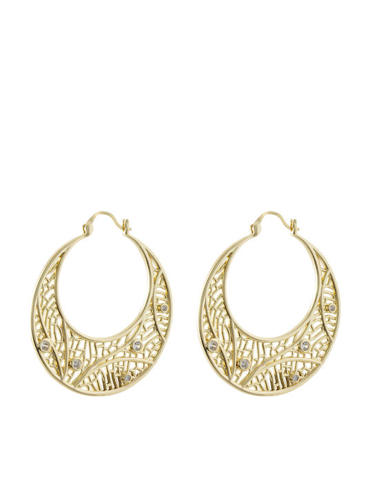 Loisir Set Gold Plated Earrings with Stones