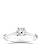 Chrilia Single Stone Ring In 18K White Gold With Diamond