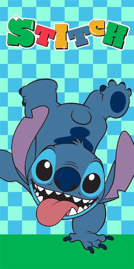 Πετσέτα Θαλάσσης Quick Dry Disney Home Lilo & Stitch 186 70x140 Aqua-sky Blue 100% Microfiber