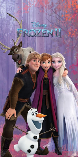 Quick Dry Beach Towel Disney Home Frozen 707 70x140 Purple 100% Microfiber