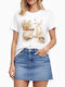 Women's T-shirt Floral White