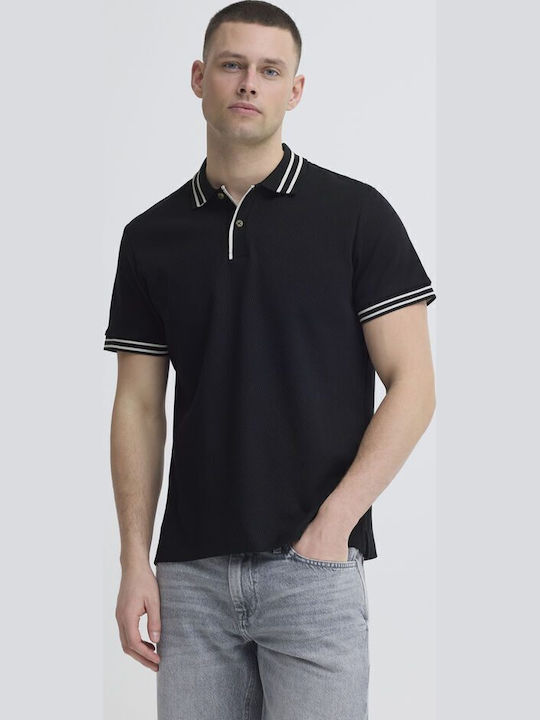 Polo Short Sleeve Black Blouse