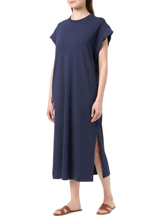 Boss Sommer Midi Damenkleid Blau