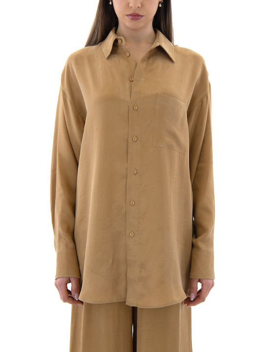 Shirt Long Sleeve Women's Shirt Gold