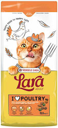 Versele Laga Dry Cat Food for Adult Cats with Chicken / Turkey / Meat / Vegetables 12.5kg