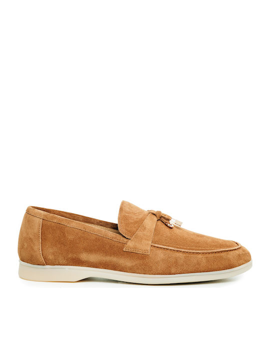 Δερμάτινα Ανδρικά Boat Shoes σε Κίτρινο Χρώμα