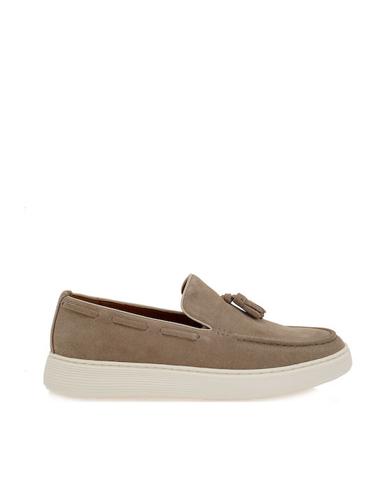 Suede Ανδρικά Loafers σε Μπεζ Χρώμα