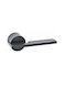 Best Design Lever Middle Door with Rosette Pair with Mouthpiece Black Matte