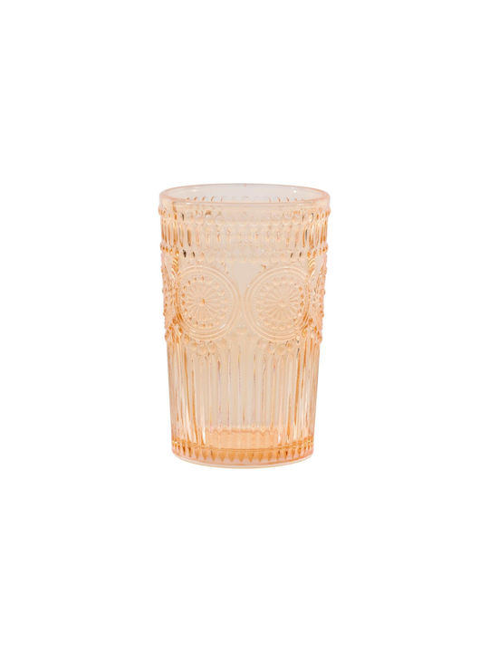 Water Glass Orange S/4 Classic 360ml/7.8x12.6cm
