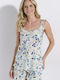 Jeannette Lingerie Καλοκαιρινό Babydoll Μπλε