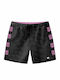 Daily Men's Swim Shorts Black with Patterns