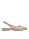 Γυναικείες Μπαλαρίνες Slingback με Λουράκι σε Χρυσό Χρώμα