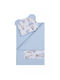 Bocioland Pătură Pepinieră Swaddling Pique Albastră cu Animal 75x100cm