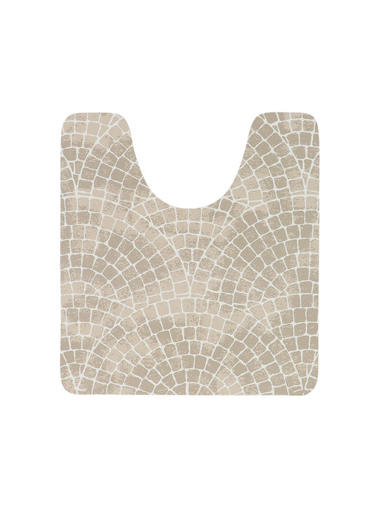 Non-Slip Toilet Bath Mat T-d Beige 7612817 Beige 45x50cm