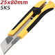 Deli Safety Cutting Knife With Plastic Body and Blade Width 25mm Yellow