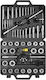 Vevor Set of Hand Taps and Threaders 51 Pieces Metric Sizes M6–M24 Coarse Fine Thread Key Accessories Steel Bearing Carrying Case Szhbytzdcc5190drk001v0