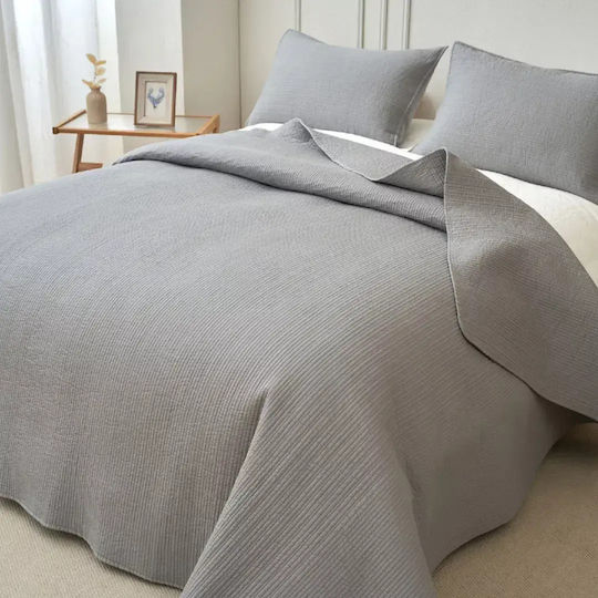 Down Town Home Down Town Home Cotton Blue Coverlet Set Super King 240x260cm 3 Pieces