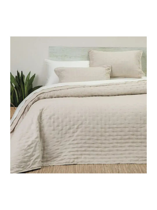 Borea Set Coverlet Double from Polyester Ecru 220x240cm