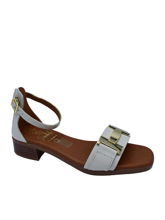 Leather Sandals Beige